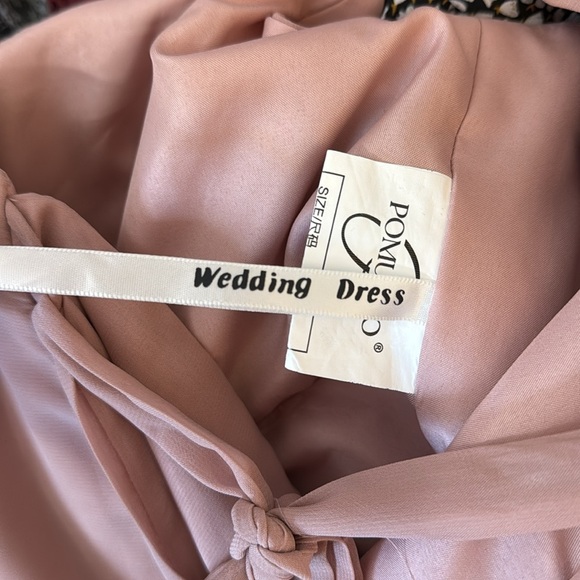 Elegant Pink Strapless Wedding Dress by Pomuyoo - Picture 4 of 8